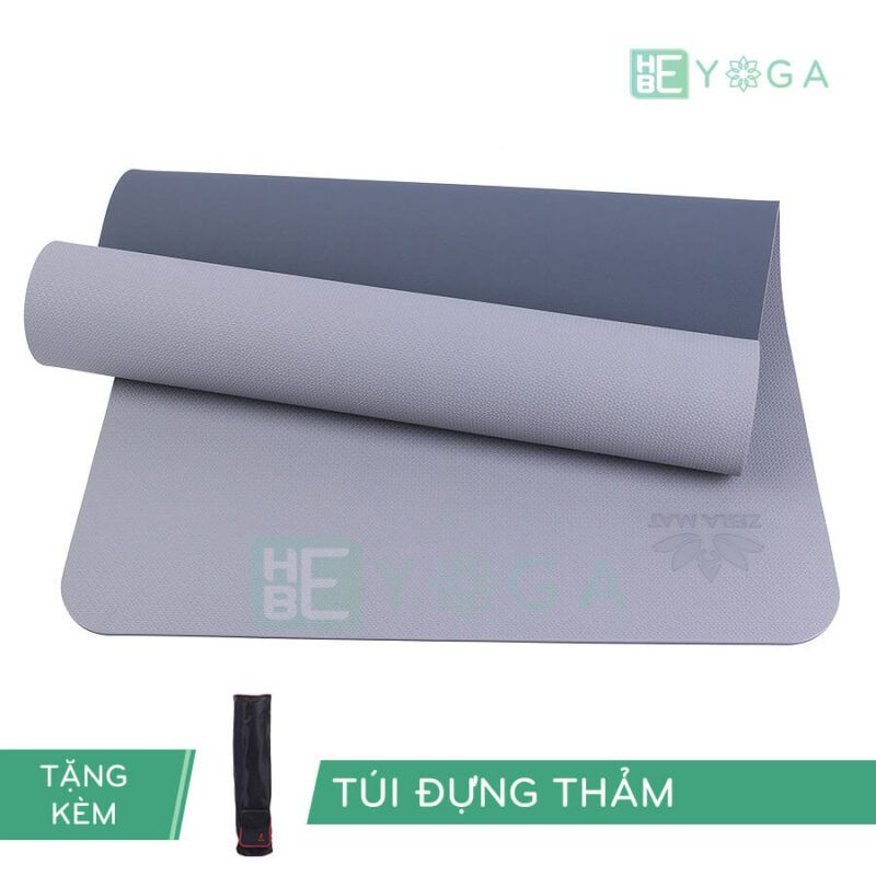 Thảm Tập Yoga Zera Mat TPE 6mm 1 Lớp (màu xám trắng)