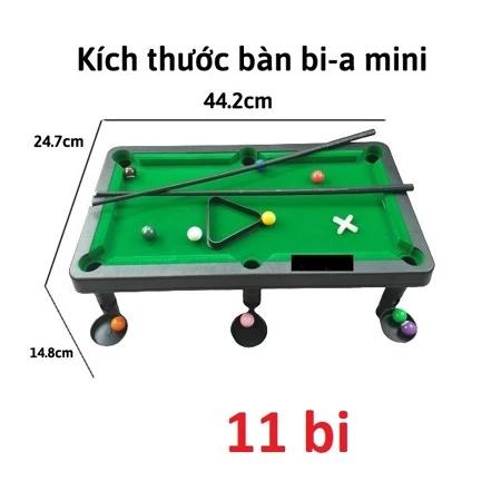 Bàn bi a mini bàn bi a đồ chơi dài 44cm 11 bi mặt bàn nỉ cho bé vui chơi cùng gia đình bạn bè