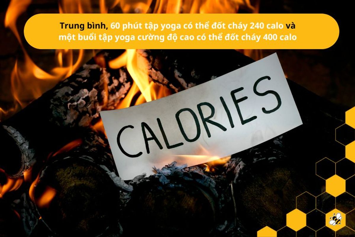 Trung bình, 60 phút tập yoga có thể đốt cháy 240 calo