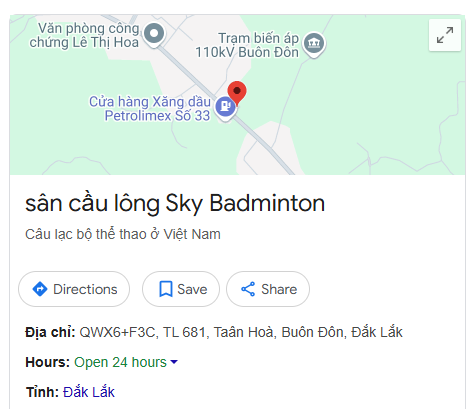 sân cầu lông Sky Badminton