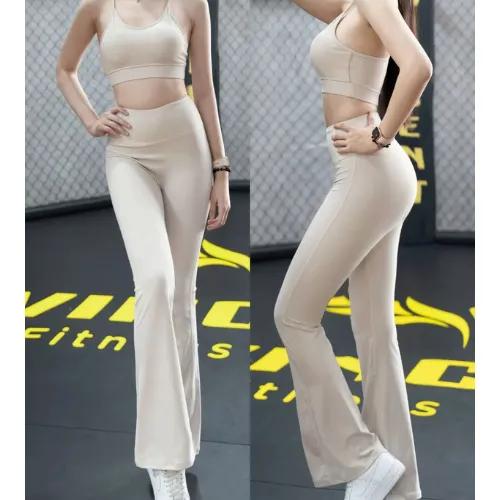 Quần Thể Thao Ống Loe Lưng Cao, Quần Legging Ống Loe Thể Thao Tập GYM Tập Yoga Tập Múa Thời Trang cho Nữ