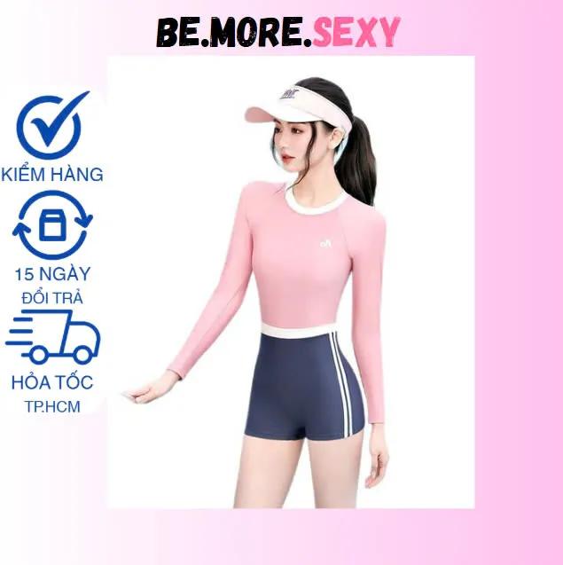 Đồ bơi nữ kín đáo một mảnh chống nắng phong cách Hàn Quốc