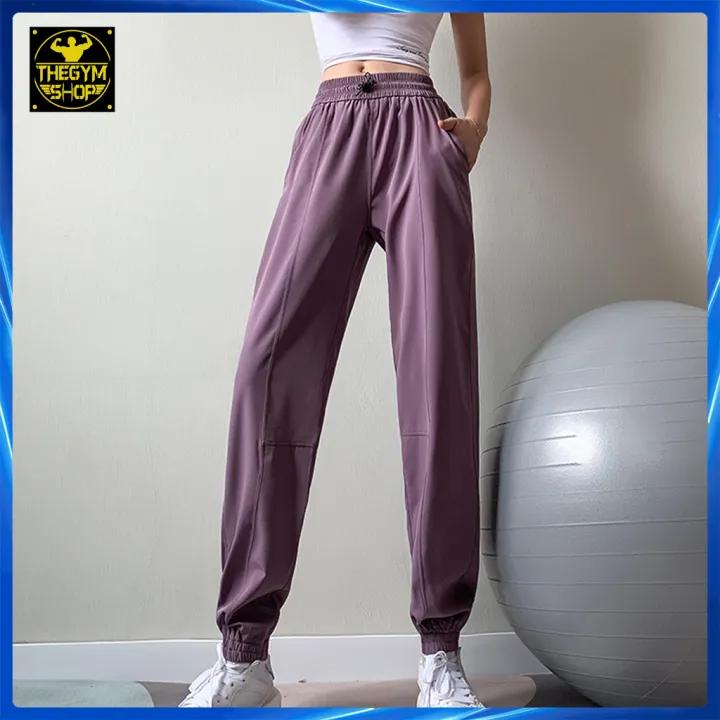 Quần jogger tập gym yoga ống rộng AMIN AM040 bo ống vải gió nhẹ quần tập gym yoga thể thao