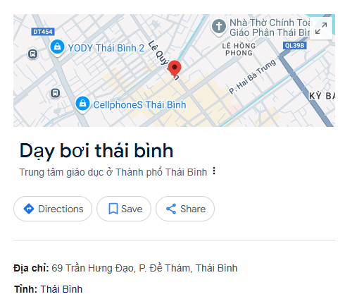 Dạy bơi thái bình