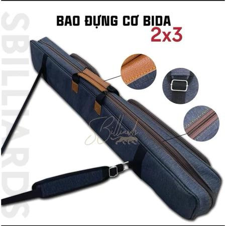 Bao đựng cơ bida, Cơ bida lỗ, Bao 2x3, Bao vải đựng được 2 chuôi 3 ngọn, Chát để chọn màu, Phụ kiện giá rẻ