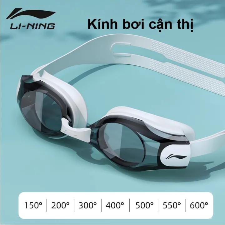 Kính Bơi Cận Thị LI-NING Độ Nét Cao Tặng Kèm Nút Tai Kính Bơi LINING Cận Thị