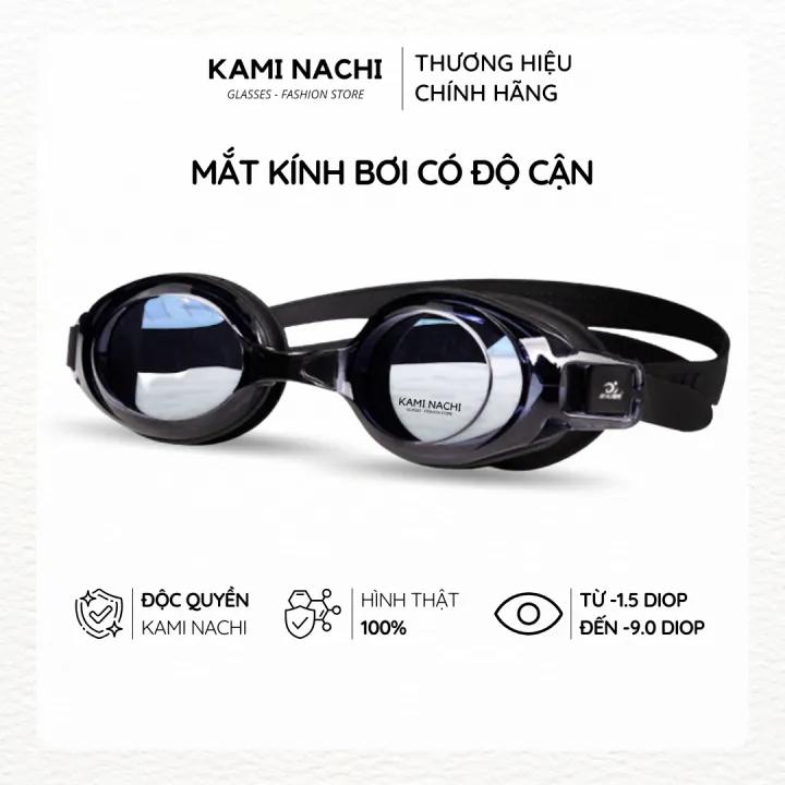 Kính bơi cận cho người lớn nam nữ có độ từ 1.5 độ đến 9.0 độ chính hãng KAMI NACHI - Mắt kính bơi cận thị chống bám hơi