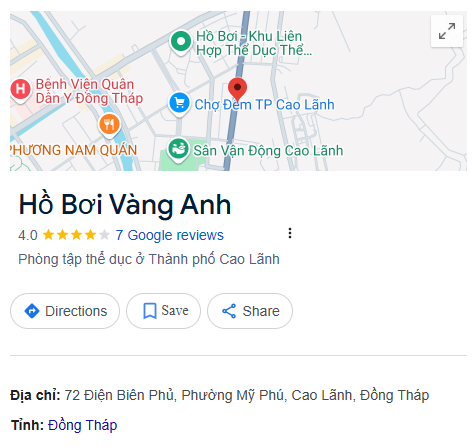 Hồ Bơi Vàng Anh