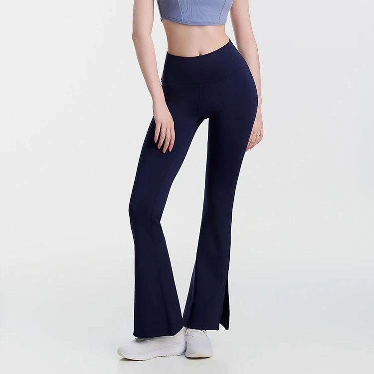 Quần Ống Loe Tập Yoga Gym Hibi Sports QD321 Kiểu Xẻ Tà, Chất Vải Cao Cấp