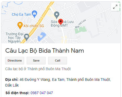 Câu Lạc Bộ Bida Thành Nam