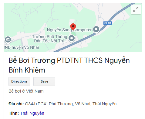 Bể Bơi Trường PTDTNT THCS Nguyễn Bỉnh Khiêm