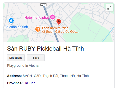 Sân RUBY Pickleball Hà Tĩnh