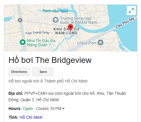 Hồ bơi The Bridgeview