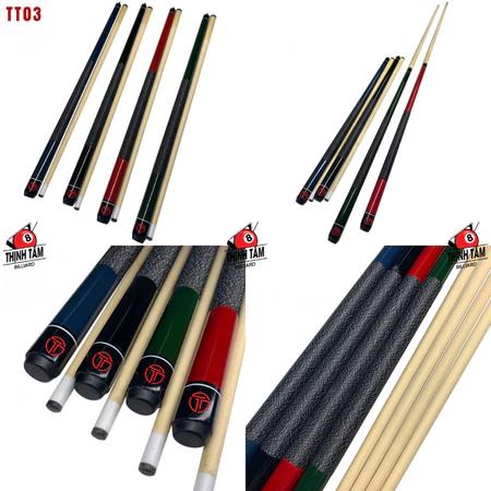 Cơ Bida 2 Khúc Phá Nhảy 3/4 - Ngọn Cơ Gậy Bi-A Lỗ Líp 3 Băng 3 Khúc Có Sẵn Đầu Tẩy TTGR Thịnh Tâm