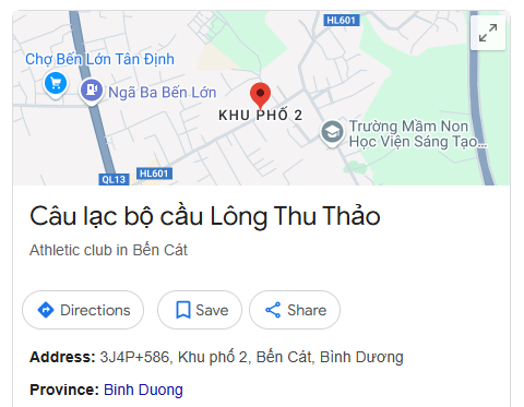 Câu lạc bộ cầu Lông Thu Thảo