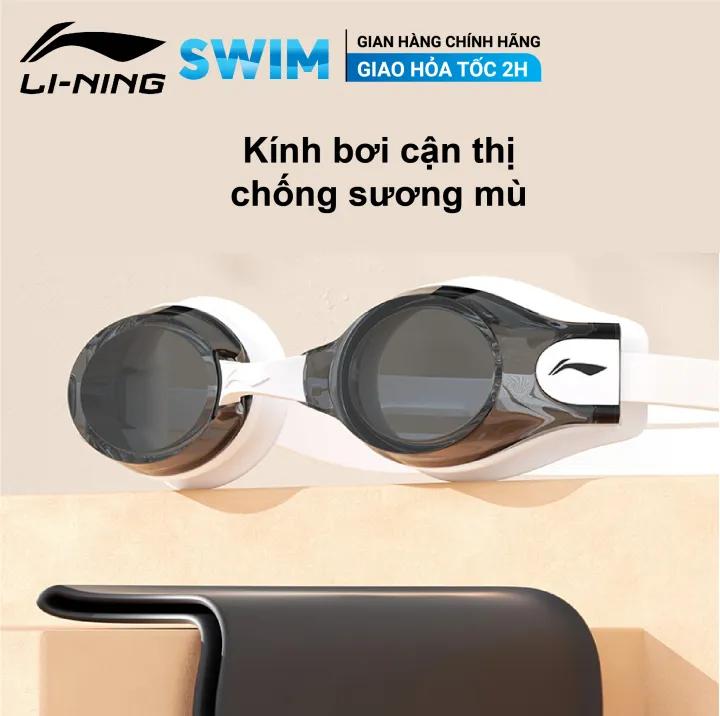 Kính Bơi Cận Thị LI-NING Độ Nét Cao Tặng Kèm Nút Tai Kính Bơi LINING Cận Thị