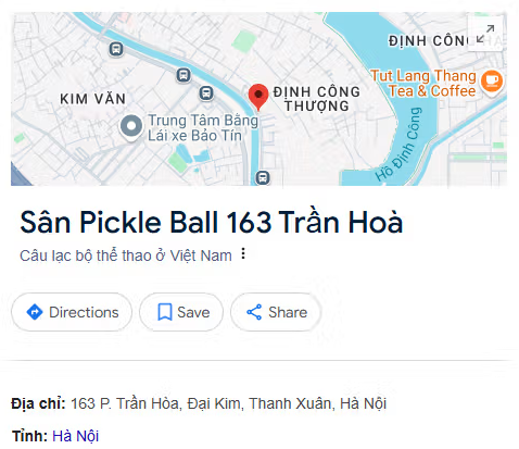 Sân Pickle Ball 163 Trần Hoà