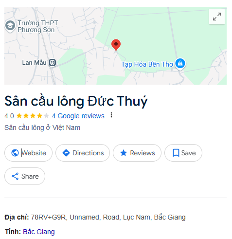 Sân cầu lông Đức Thuý