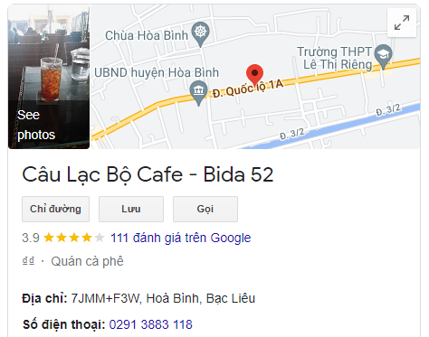 Câu Lạc Bộ Cafe - Bida 52