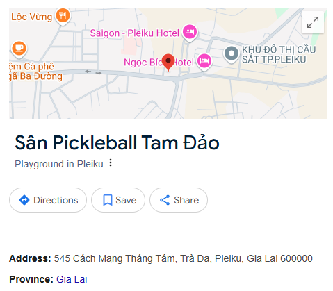 Sân Pickleball Tam Đảo