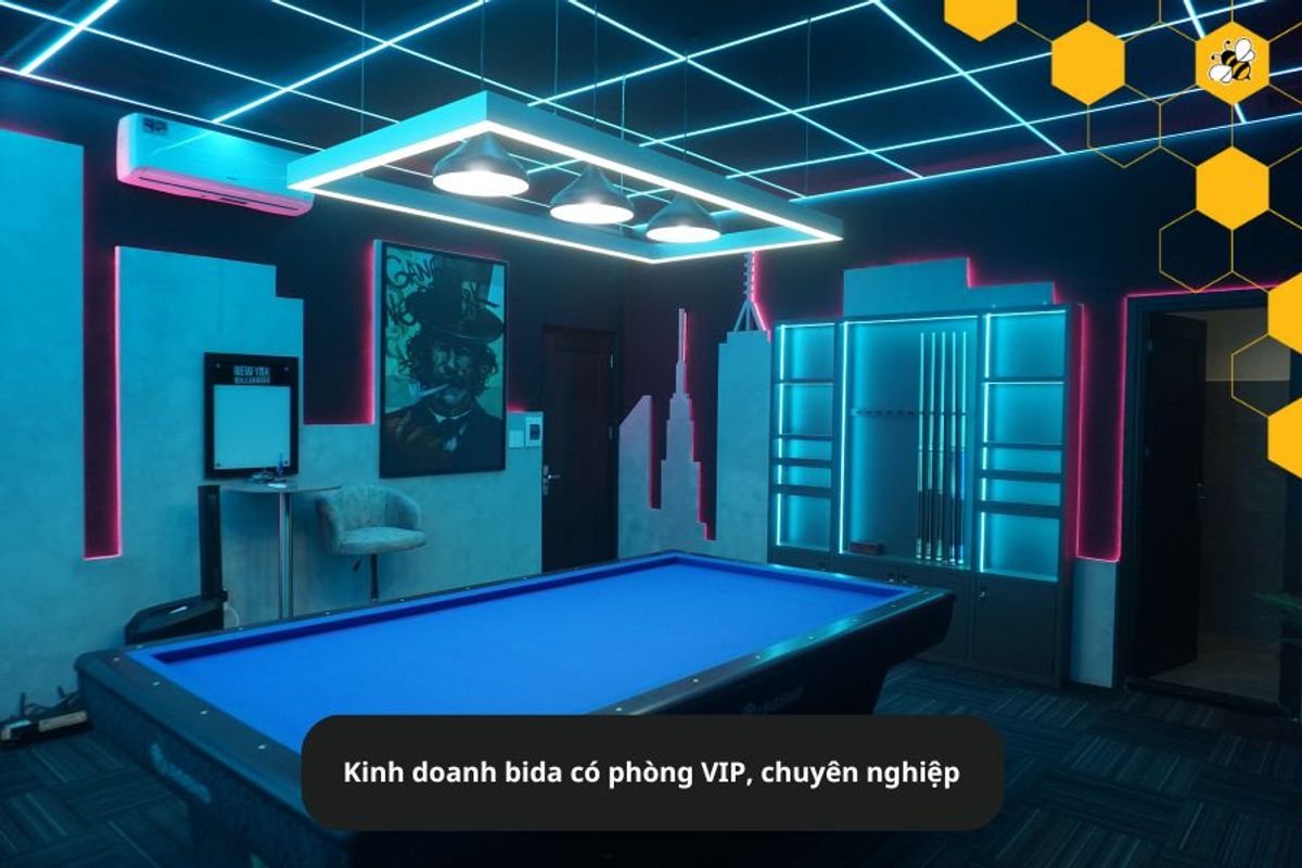 Kinh doanh bida có phòng VIP, chuyên nghiệp