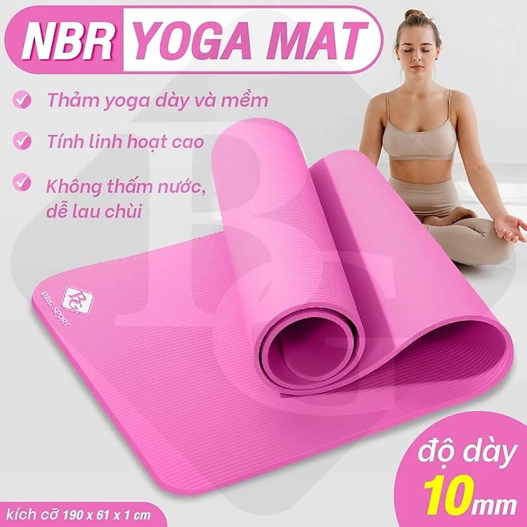 BG Thảm tập Yoga,GYM chuyên dụng dày 10mm  cao su NBR nguyên khối