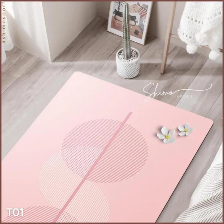 Thảm tập yoga cao cấp T01 hàng Quảng Châu, 100% cao su thiên nhiên, thấm hút chống trơn trượt TUYỆT ĐỐI
