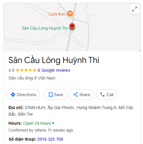 Sân Cầu Lông Huỳnh Thi