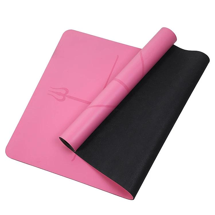 Thảm Tập Yoga Định Tuyến PU Cao Su Tự Nhiên Cao Cấp Tặng Kèm Túi 