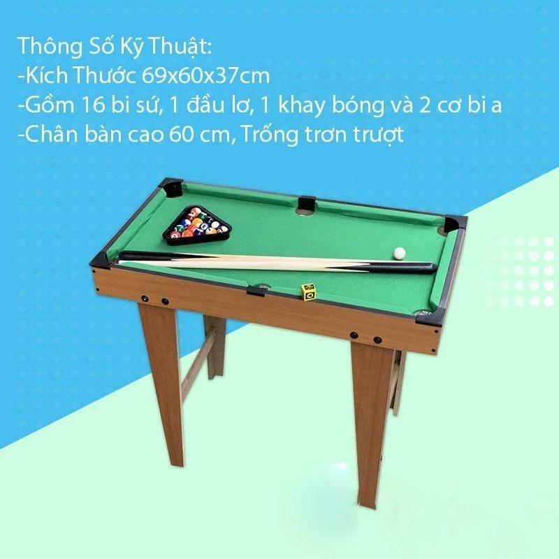 Bàn Bi A, Bi Da, BiDa Mini Bằng Gỗ Cho Trẻ Em Loại To Nhất, Đại
