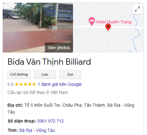Bida Vân Thịnh Billiard