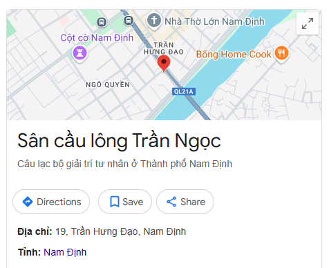 Sân cầu lông Trần Ngọc