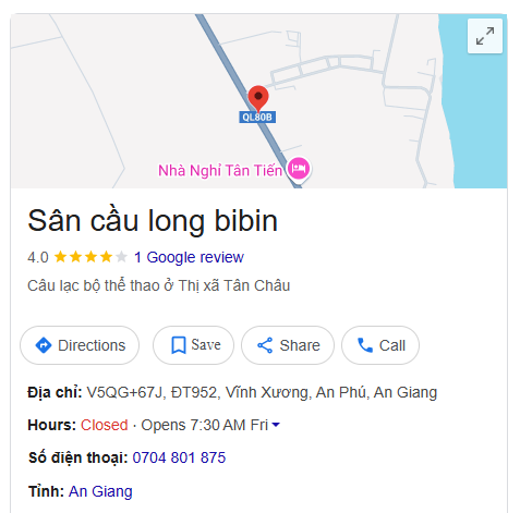 Sân cầu long bibin