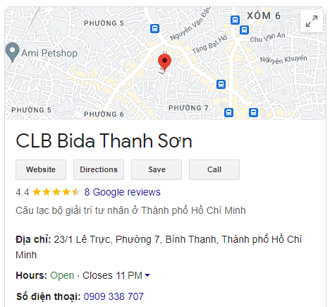 CLB Bida Thanh Sơn