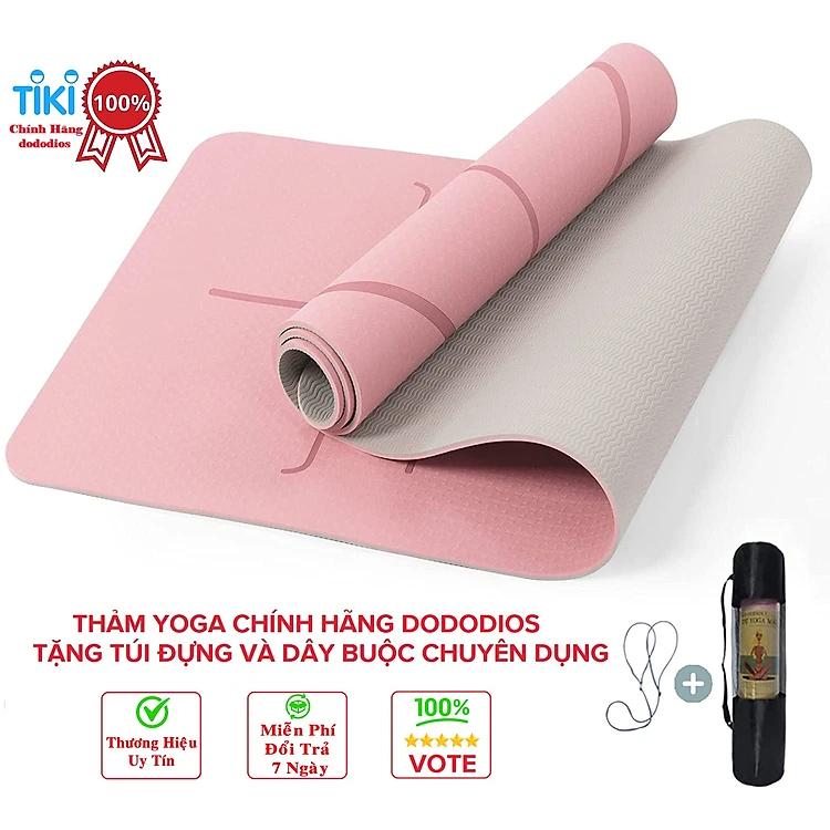 THẢM TẬP YOGA, GYM 2 LỚP CAO CẤP CHỐNG TRƯỢT + TÚI ĐỰNG THẢM TẬP YOGA + DÂY BUỘC CHUYÊN DỤNG - CHÍNH HÃNG DODODIOS