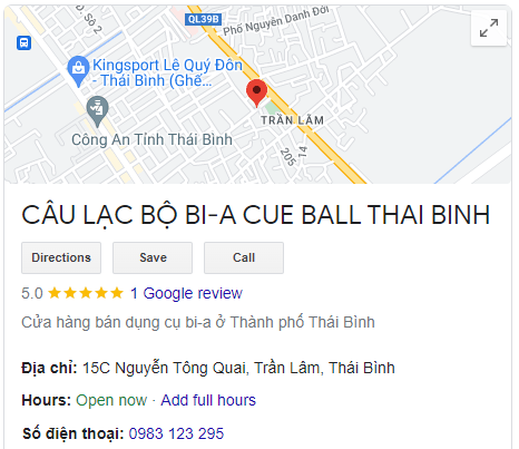 CÂU LẠC BỘ BI-A CUE BALL THAI BINH