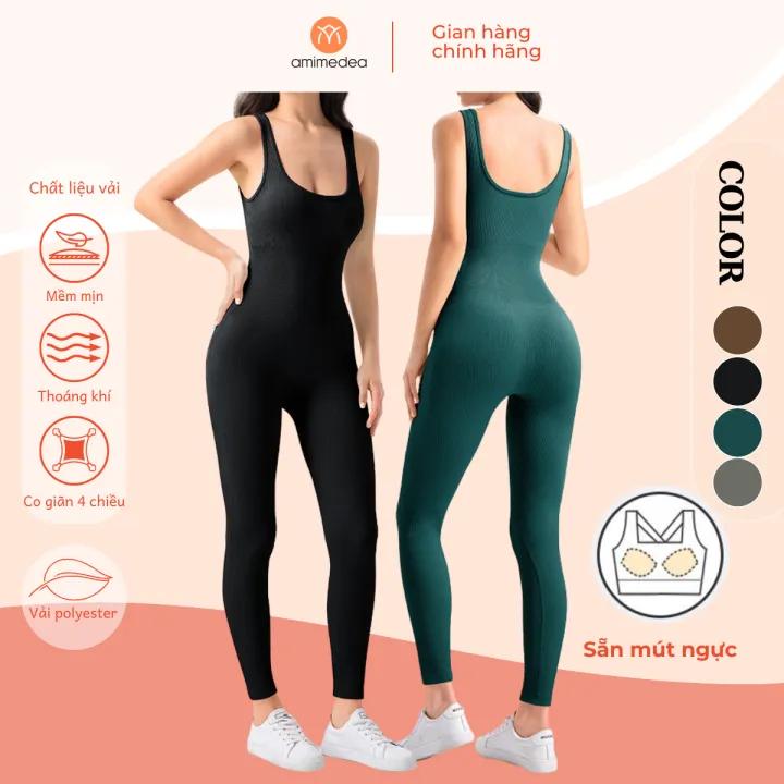 Bộ Đồ Jumpsuits Nữ Chính Hãng AMI MEDEA - Bộ Đồ Liền Mảnh Ôm Sát Cơ Thể Co Giãn Cao Cấp, Phù Hợp Tập Gym, Yoga 2113
