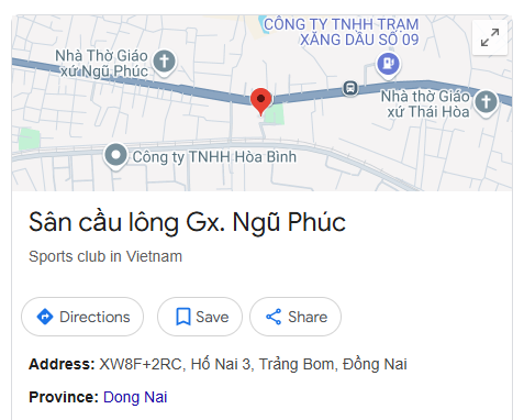 Sân cầu lông Gx. Ngũ Phúc