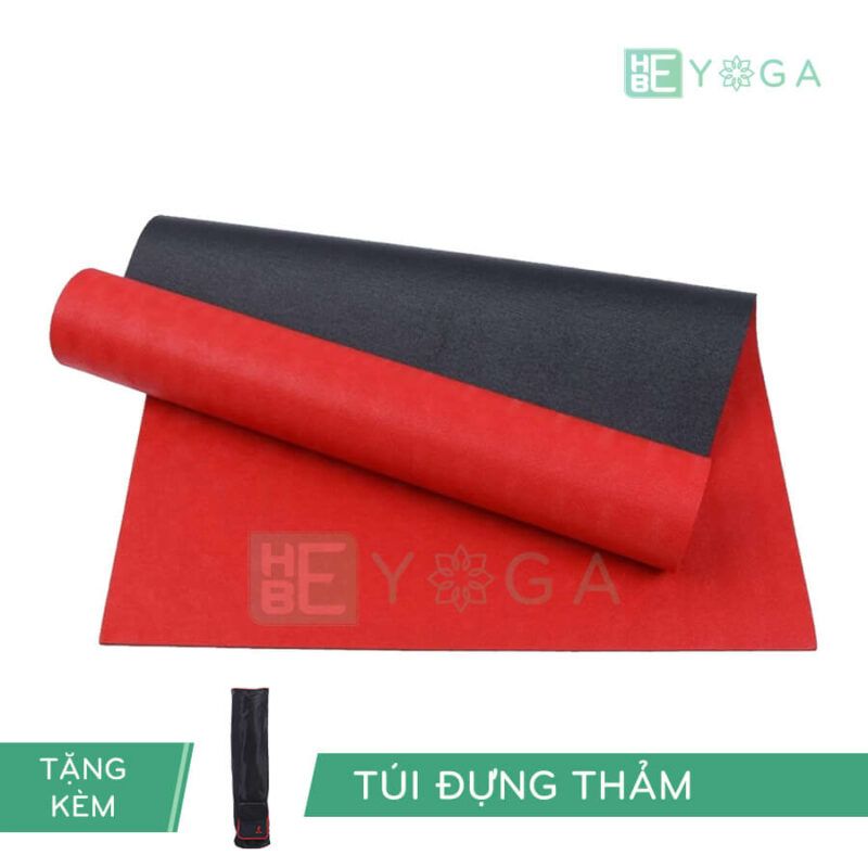 Thảm Yoga TPE Relax cao su non 6mm 2 lớp (màu đỏ) – Tặng kèm túi