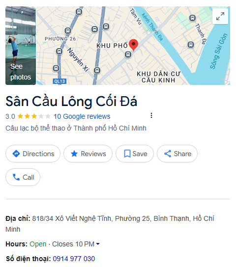 Sân Cầu Lông Cối Đá