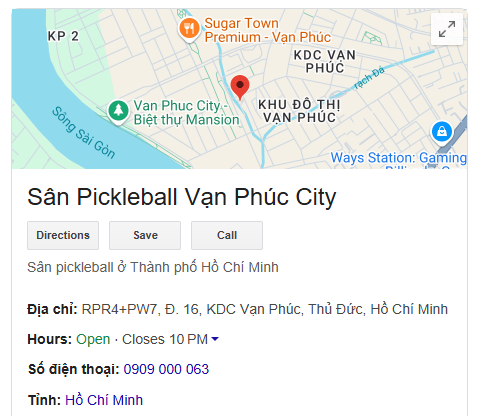 Sân Pickleball Vạn Phúc City