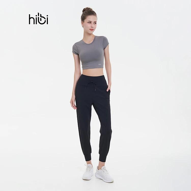 Quần Jogger tập Yoga Gym Hibi Sports QD314 Kiểu Jogger thắt dây có túi , Lưng Cao Tôn Dáng