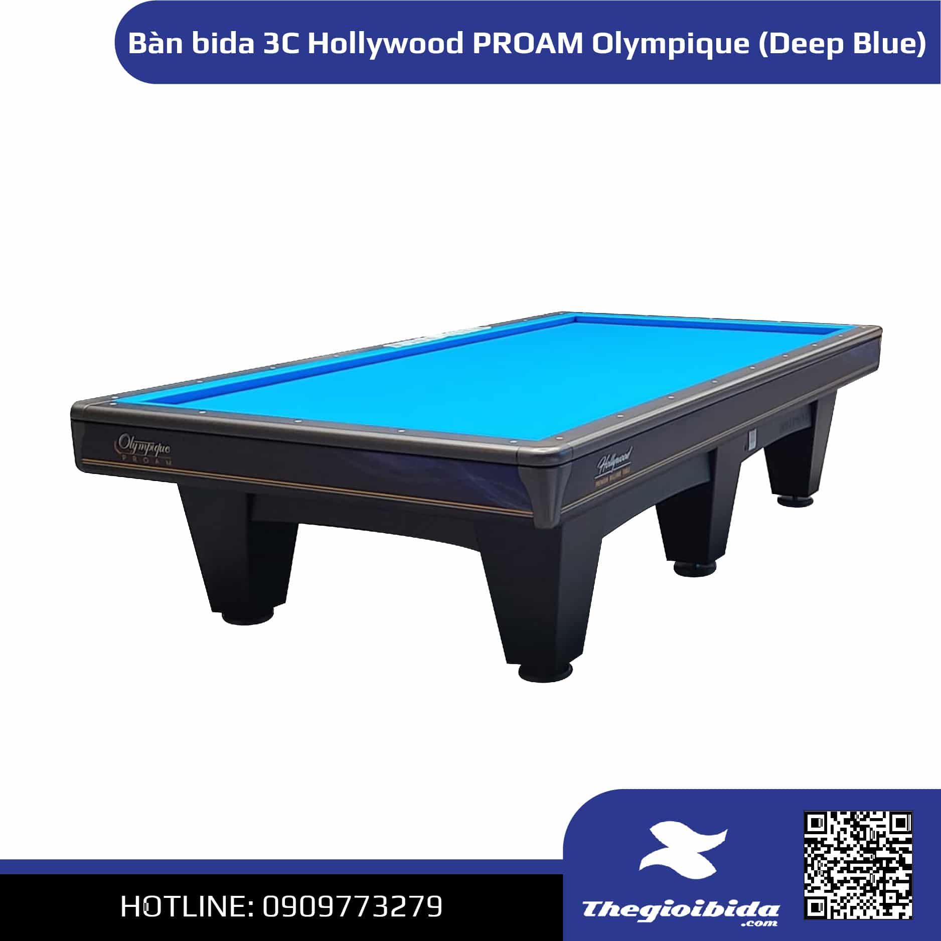 Bàn bida 3C Hollywood PROAM Olympique (Deep Blue) - Giá: 215.000.000đ