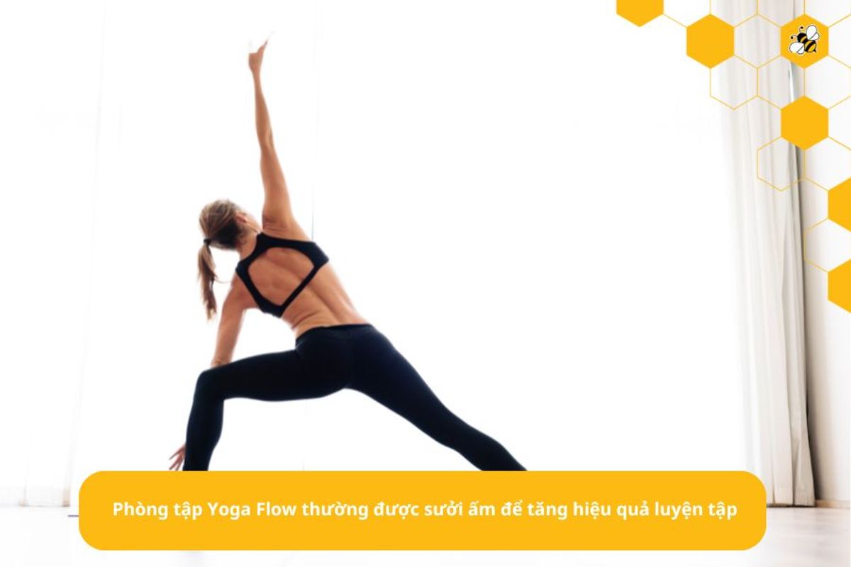 Phòng tập Yoga Flow thường được sưởi ấm để tăng hiệu quả luyện tập