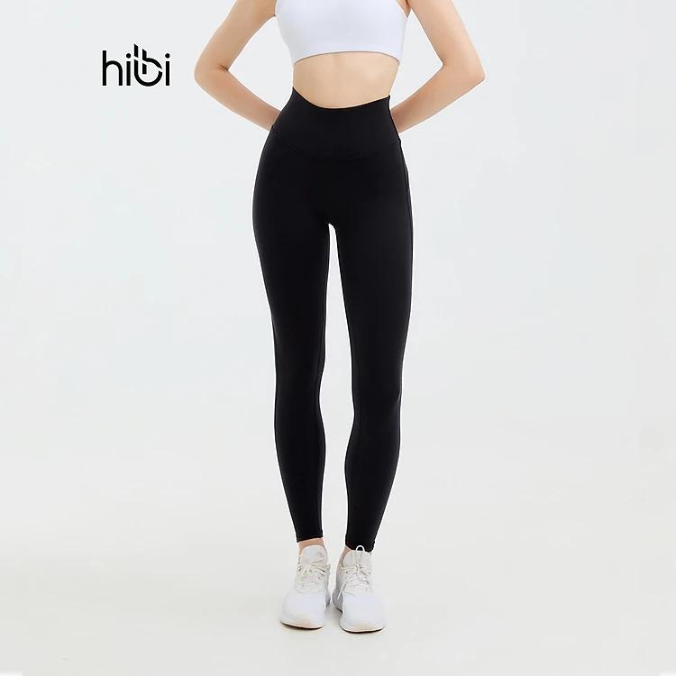 Quần dài tập Yoga Gym Hibi Sports QD325 kiểu trơn phối đường nâng mông, chất vải cao cấp Hi Fabric