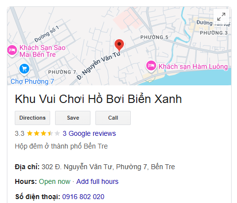 Khu Vui Chơi Hồ Bơi Biển Xanh