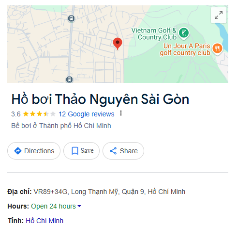 Hồ bơi Thảo Nguyên Sài Gòn