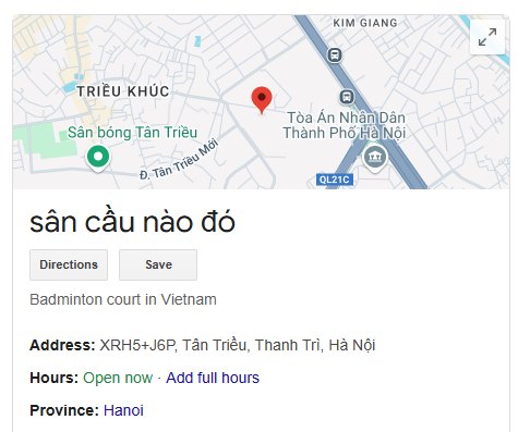 sân cầu nào đó