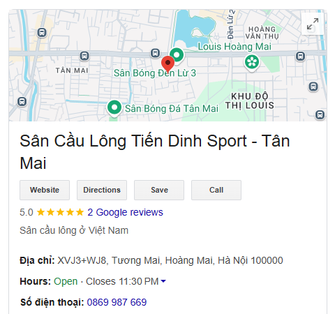 Sân Cầu Lông Tiến Dinh Sport - Tân Mai