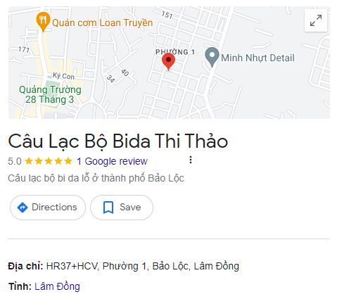 Câu Lạc Bộ Bida Thi Thảo